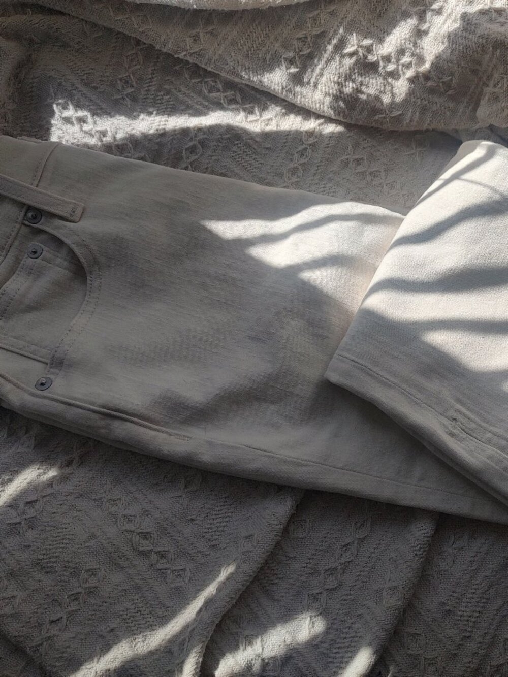 Madewell Cream White Kick-out Full Length Jeans